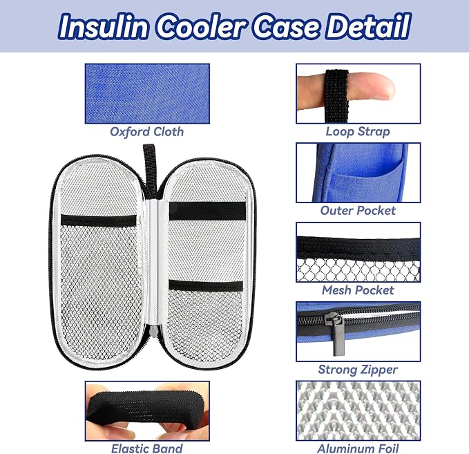 Insulin Cooler Travel Case, Medication Diabetic Cool Organizer Bag - Image 5