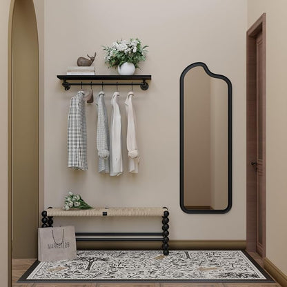 Black Clothes Rack 36in, Wall Mounted Garment Rack - Image 7