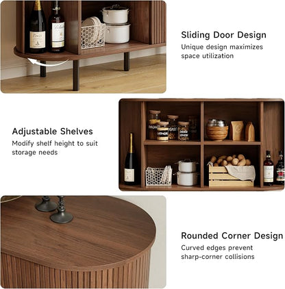 Buffet Sideboard Cabinet with Storage, Modern Accent Coffee Bar Console Table - Image 6