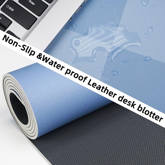 Non-Slip Desk Pad, Waterproof PU Leather Protector, Easy Clean Laptop Mat - Image 3