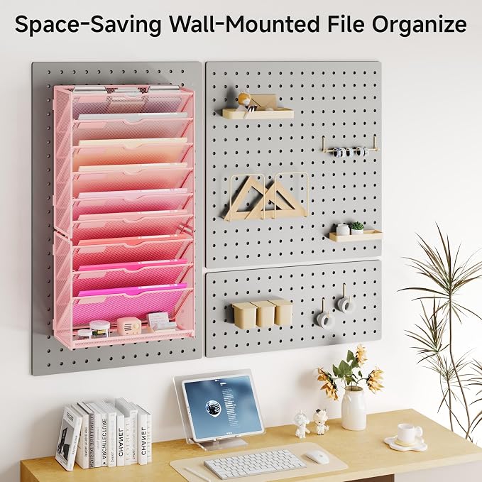 Lavatino 10-Tier Hanging Wall File Folders Organizer - Image 5