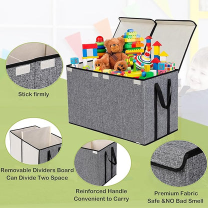 YOLOXO Large Kids Toy Box Chest Storage organizer - Image 2
