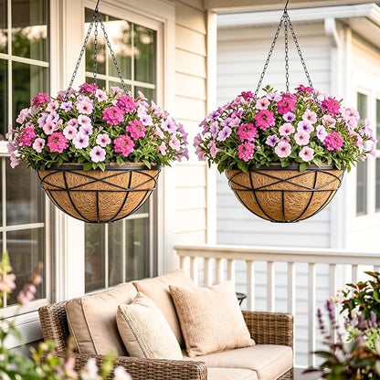 4 Pack 18 Inch Hanging Planters - Image 5