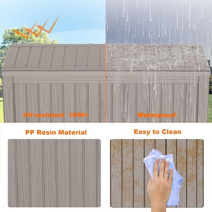 EasyUp 180 Gallon Outdoor Deck Box Waterproof, UV Resistant Resin Outdoor - Image 8