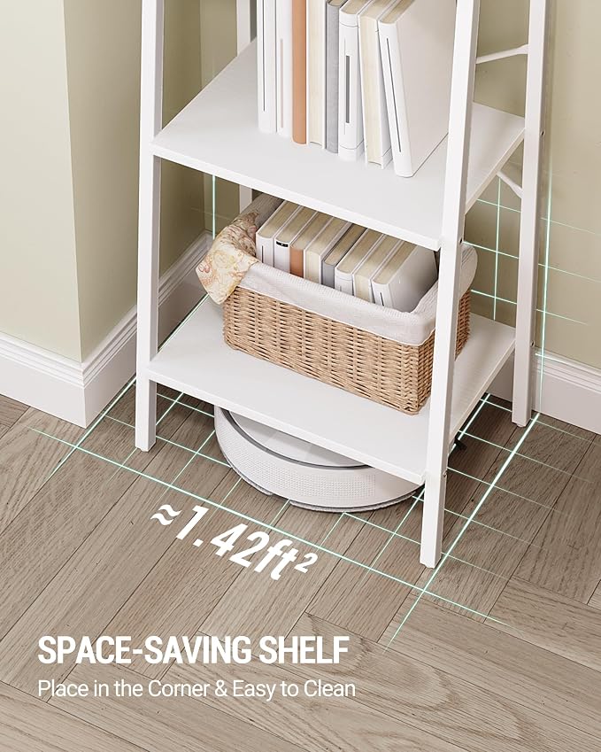 Hzuaneri Ladder Shelf, Freestanding Corner Storage Shelf | Bookcase - Image 6