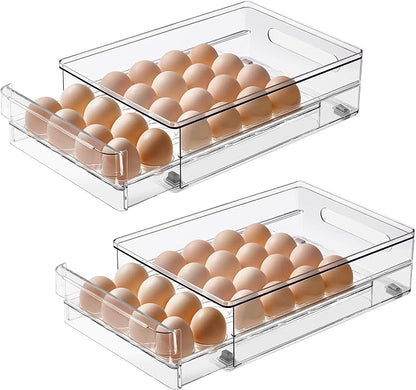 vacane 24 Capacity Egg Holder for Refrigerator Organizer Bins, Bpa Free Egg by vacane