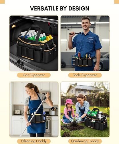 Ytonet Cleaning Caddy Bag with Detachable Apron, Extra Large Cleaning Supplies - Image 5