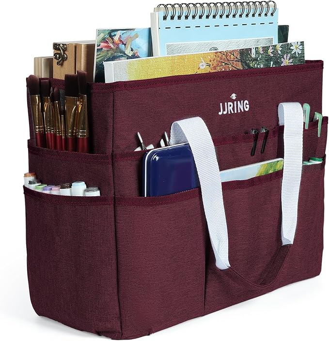 JJRING Craft Organizer Tote Bag, Large Art Storage Caddy by JJRING