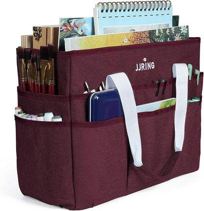 JJRING Craft Organizer Tote Bag, Large Art Storage Caddy by JJRING