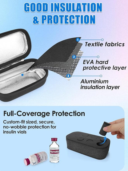 YOUSHARES Insulin Fridge Holder Storage Case Organizer, Insulin Vial Organizer - Image 3