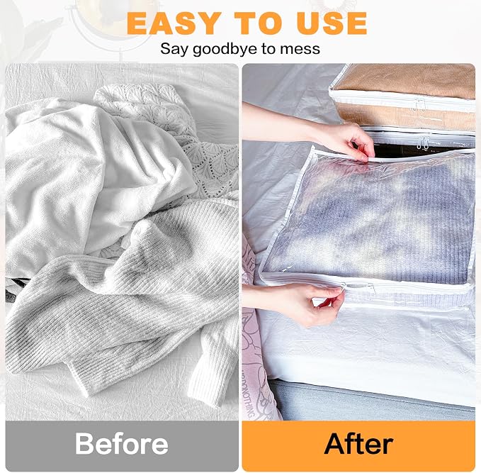 Clear Zippered Storage Bags Plastic Sweater Storage Bags - Image 5