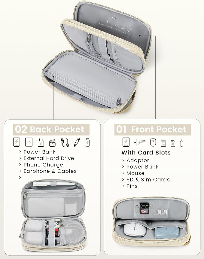 Travelkin Travel Cord Organizer, Electronic Organizer Travel Case, Cable - Image 2