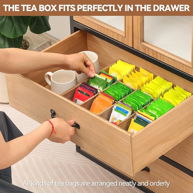 KIRIGEN Wooden Tea Bag Organizer - Image 3