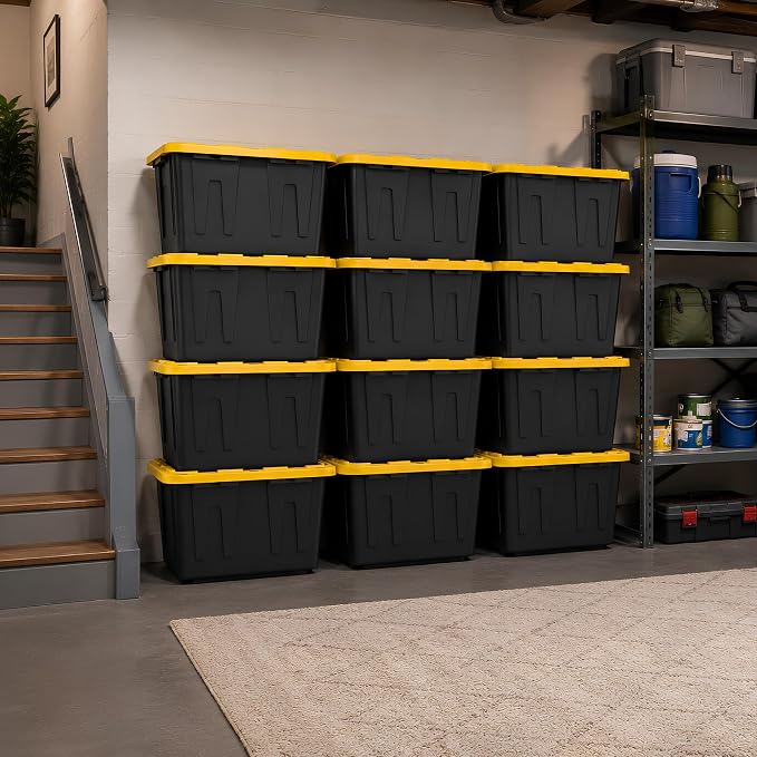 12-Pack Heavy Duty Storage Totes - Image 9