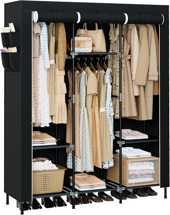 Portable Closet, 51.2 Inch Large Capacity Wardrobe Closet by Unknown