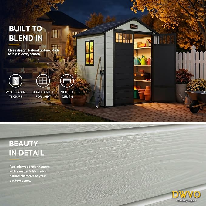 DWVO 6x4.4 FT Outdoor Storage Shed - Image 5