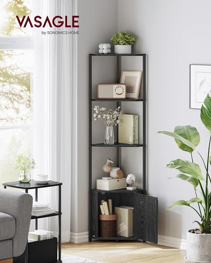 VASAGLE Corner Shelf with Storage, 5-Tier Corner Storage Cabinet | Corner shelf - Image 2