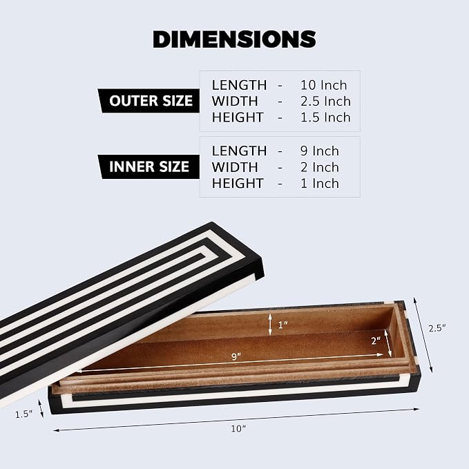 Handicrafts Home Decorative Remote Holder Box 10x2.5 – Slim Organizer Box - Image 2