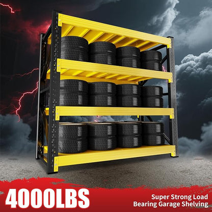 4000LBS Garage Shelving 48" W Garage Shelving Heavy Duty 4-Tier Metal Storage - Image 4
