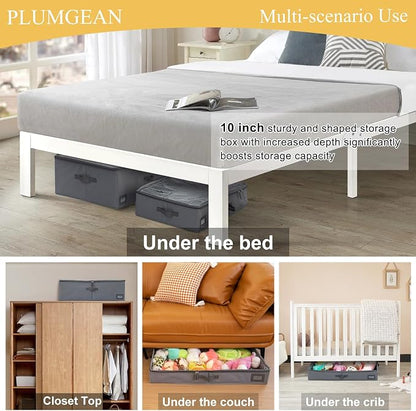 10-Inch Under Bed Storage Containers | Sturdy Sidewalls | Clear Cover & Label - Image 5