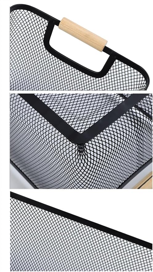 AJIODA Metal Mesh Steel Basket, Medium Wire Storage Organizer Basket - Image 5