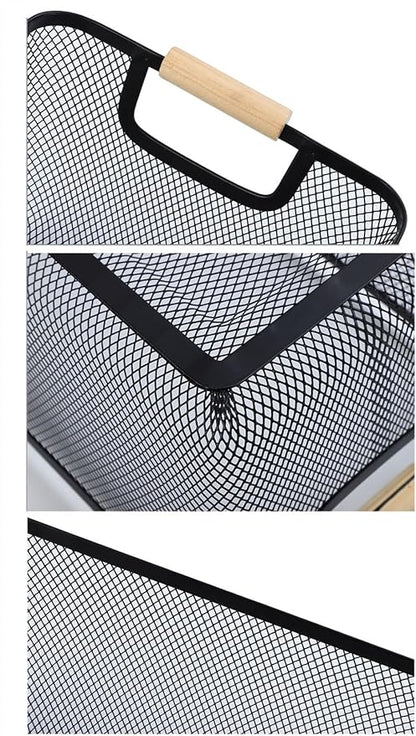 AJIODA Metal Mesh Steel Basket, Medium Wire Storage Organizer Basket - Image 5