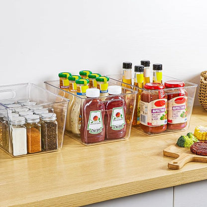 YIHONG 12 Pack Clear Pantry Organizer Bins, Plastic Containers - Image 7