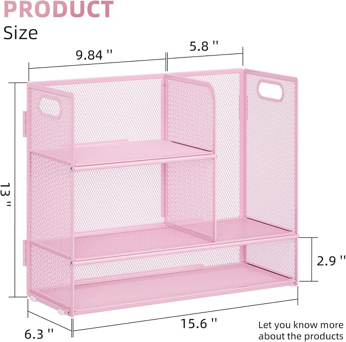 Marbrasse 3-Tier Desk Shelf Organizer - Image 3