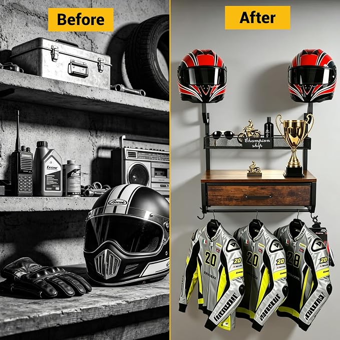 Motorcycle Helmet Holder Wall Mounted - Image 7