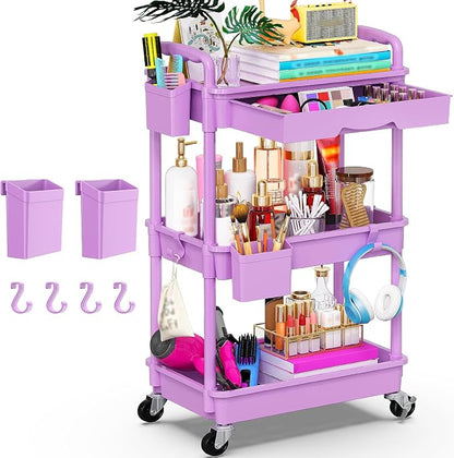 Goovilla 3 Tier Rolling Utility Cart Organizer by Goovilla