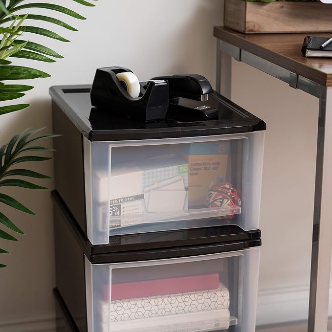 IRIS USA 17 Qt. Medium Plastic Stacking Drawer, Stackable Storage Organizer Unit - Image 6