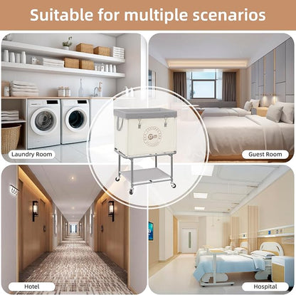 STORAGE MANIAC Rolling Laundry Cart - Image 8