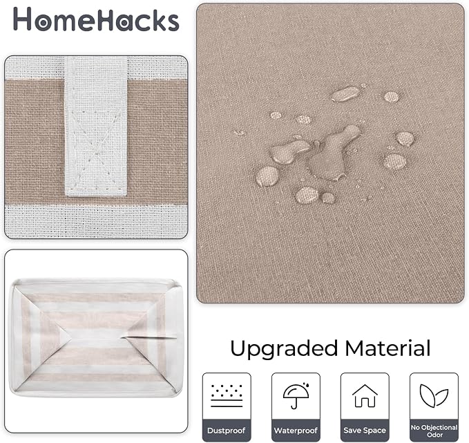 HomeHacks 2-Pack Large Laundry Basket, Waterproof, Freestanding Laundry Hamper - Image 5