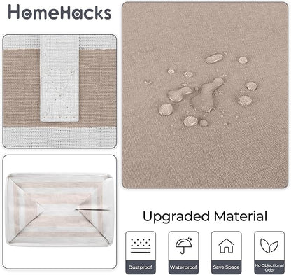 HomeHacks 2-Pack Large Laundry Basket, Waterproof, Freestanding Laundry Hamper - Image 5
