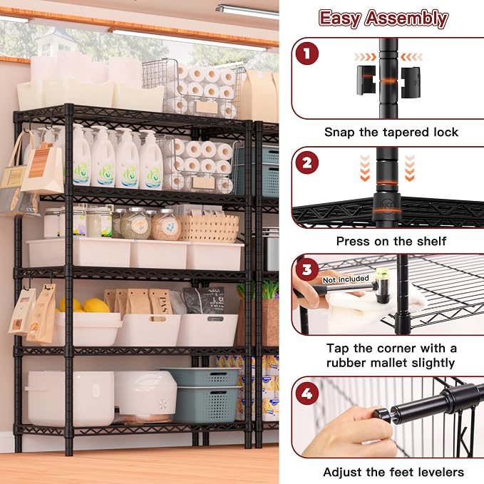 PrimeZone Wire Metal Storage Shelves - Image 7