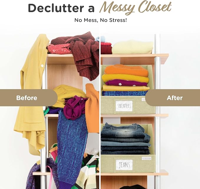 VIVIDECOR Open Front Trapezoid Closet Bins 12x12x10 – Closet Shelf Organizer - Image 6