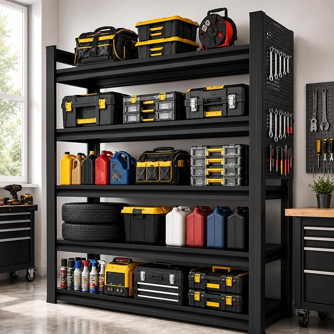 SAWJEC 18" D x 47" W x 78" H Heavy Duty Garage Shelving Unit by SAWJEC