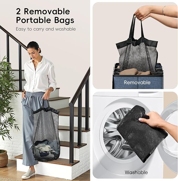 150L Double Laundry Hamper - Image 6