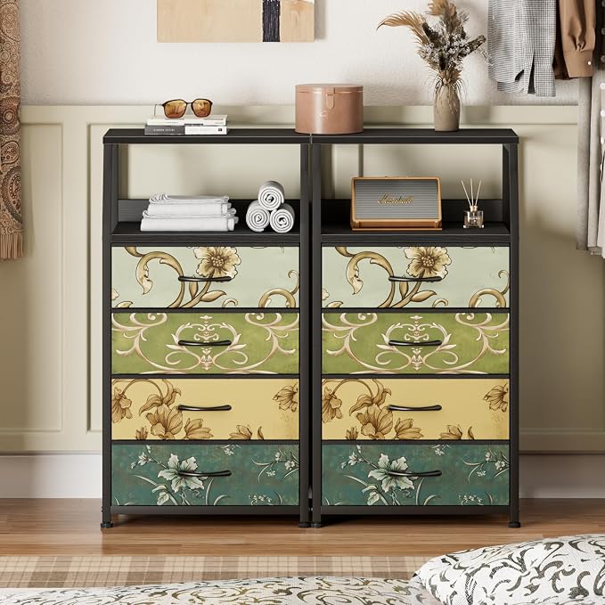 Furnulem Retro Small Dresser for Bedroom, Tall Nightstand - Image 5