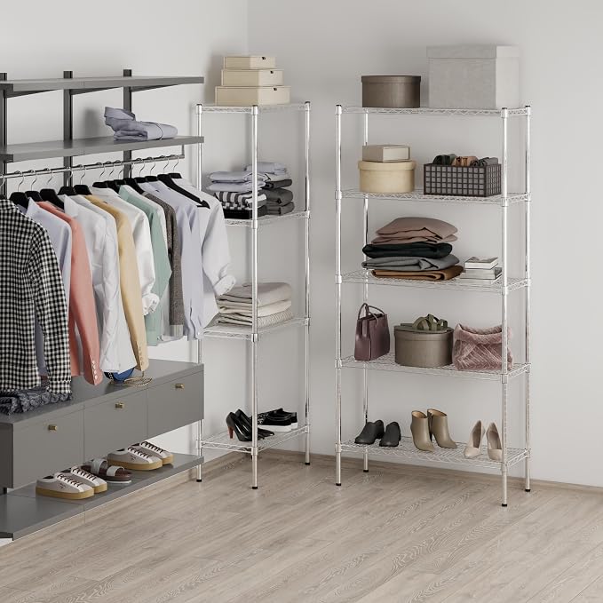 14" Deep x 36" Wide x 74" Height Wire Shelving Kit | 5-Tier | NSF Commercial - Image 7