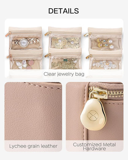 Vlando Small Jewelry Box Organizer, Travel Jewelry Storage - Image 3