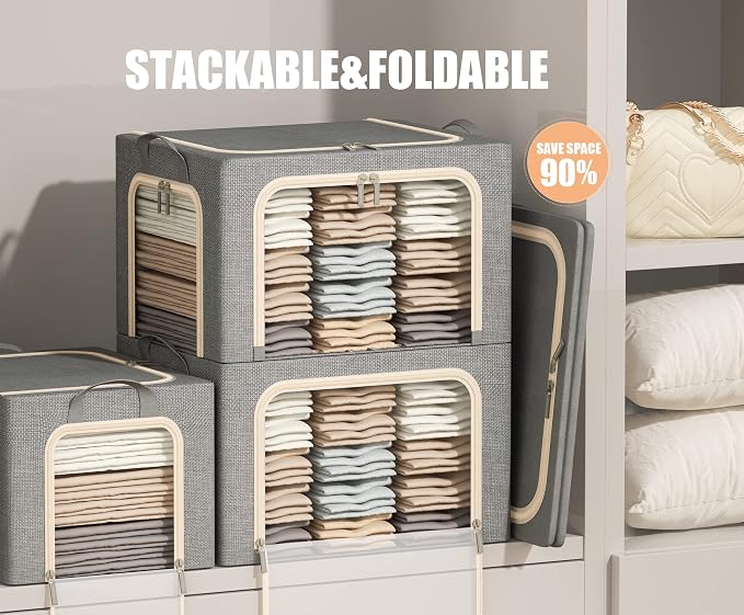 3 Opeings Large Clothes Storage Bins - Image 2