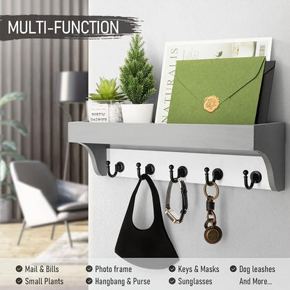Rebee Vision Key Holder with Mail Organizer Wall Mount - Image 2