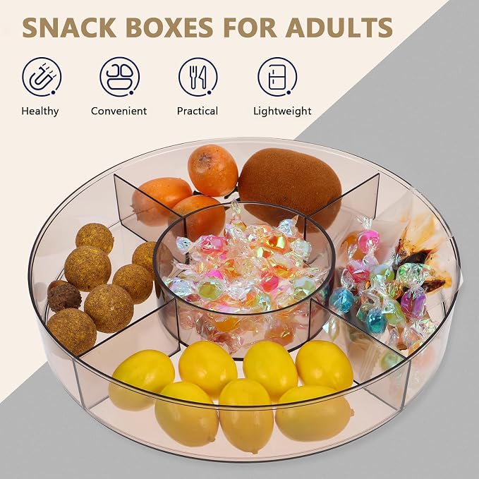 SOLUSTRE Snack Box with Lid and Multi-compartment Design - Image 3