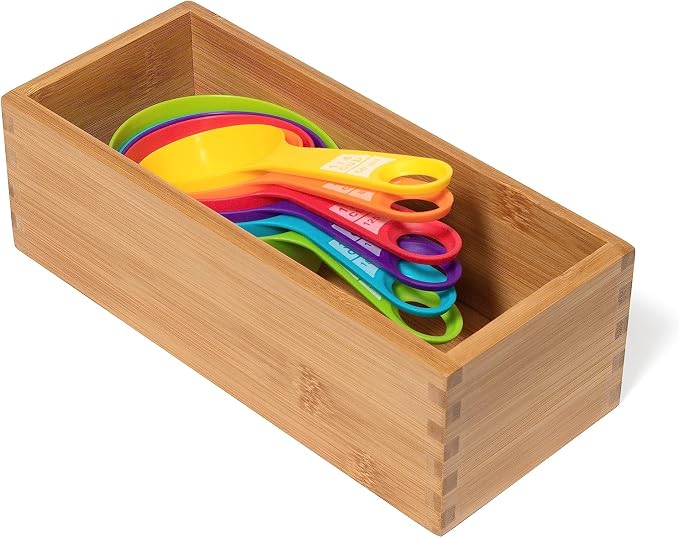 Lipper International Bamboo Wood Utensil Holder Storage Box - Image 6