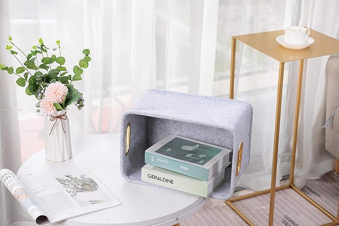 Collapsible Storage Bins Foldable Felt Fabric Storage Basket Organizer Boxes - Image 3