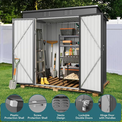 Gizoon 6' x 4' Outdoor Storage Shed - Image 4