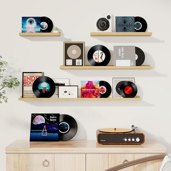 Fun Memories Picture Ledge Shelf, 48 Inch Long Floating Shelves Set of 6 - Image 2