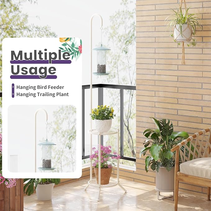 Hanging Plant Stand Indoor Outdoor, 2-Tier Plant Stand - Image 5