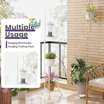 Hanging Plant Stand Indoor Outdoor, 2-Tier Plant Stand - Image 5